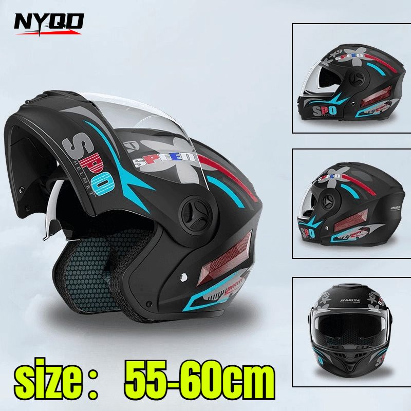 Full Face Motorcycle Helmet With Bluetooth - Safety Downhill Flip Up Helmet Personalised